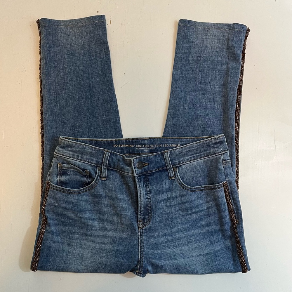 Chico’s So Slimming Girlfriend Leg Ankle Medium Wash Skinny Jean
